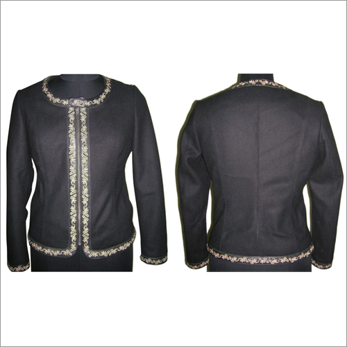 Ladies Varsity Jacket - Woolen, Lined with Diamond Quilted Taffeta, Black | Breathable, Lightweight, Cozy Appeal, Immaculate Design, Double Pockets, Alluring Look, Perfect Fitting, Full Sleeves