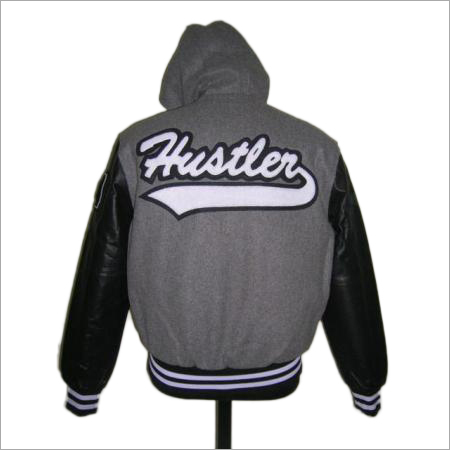 Dry Cleaning Men'S Hooded Varsity Jacket