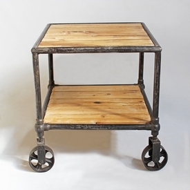 Industrial Cart Side Table