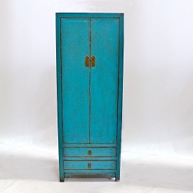 Turquoise Panted Tall Cabinet