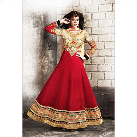 Red Designer Anarkali Suit