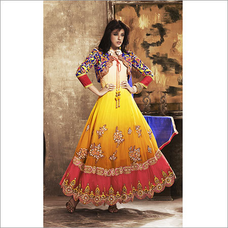 Striking Multicolor Anarkali Suit