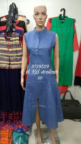 Denim Silk Designer Kurtis