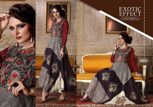 Silk Designer Linen Kurtis