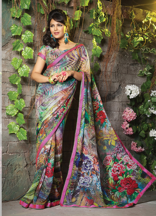 Beautiful Flower saree