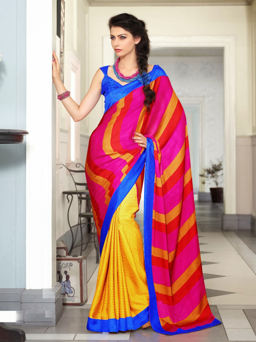 Pretty MultiColor Designer Saree