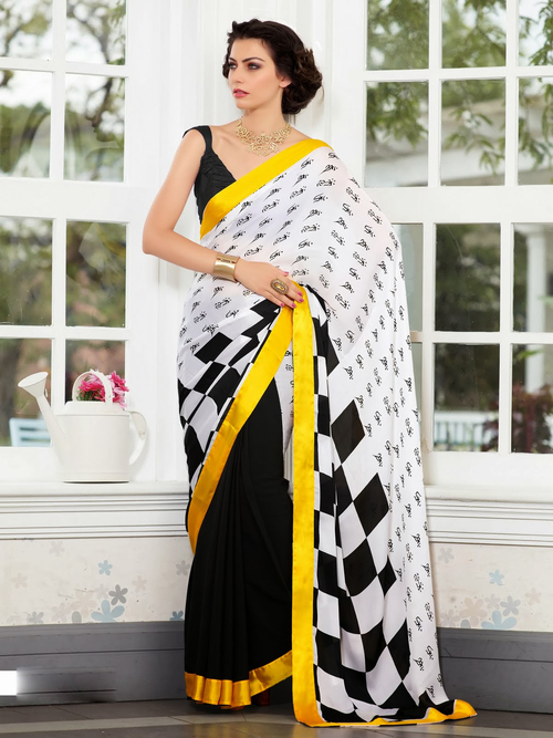 Nice Two Color Saree