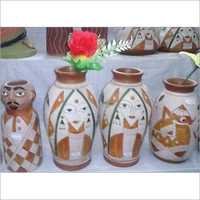 Antique Designer Flower Vase - Ceramic, 10-12 Inch, Brown | Handcrafted, Crack Resistant, Smooth Finish