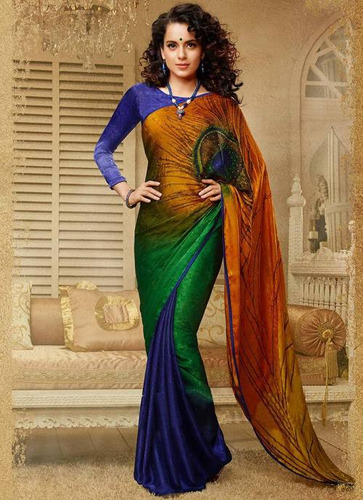 Sizzling Multicolor Designer Saree