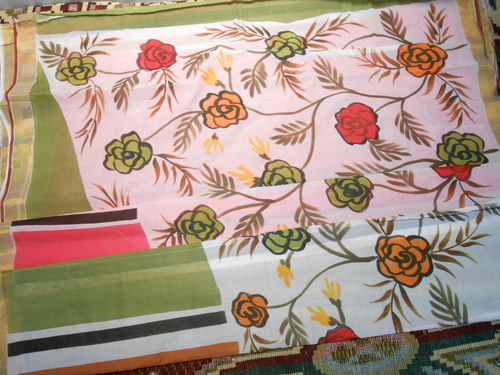 Handpaint Kerala Cotton Saree