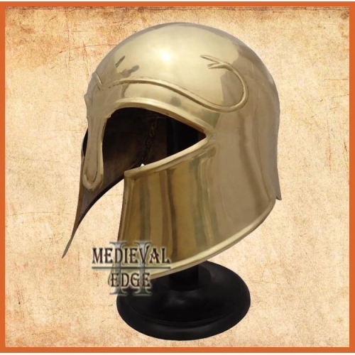 Corinthian Spartan Helmet Brass