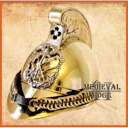 British Brass Fireman Helmet