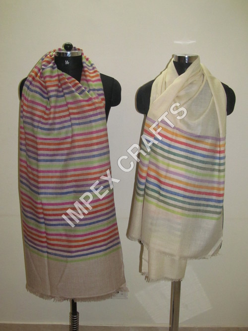 Shawls Pashmina With Multicolor Stripe