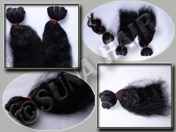 Silky curly real quality High grade remy virgin human hair