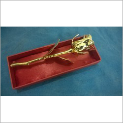Gold Plated Rose Stem