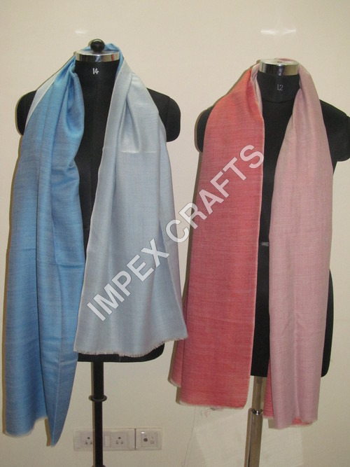 Sky Blue And Red Original Pashmina Shawl