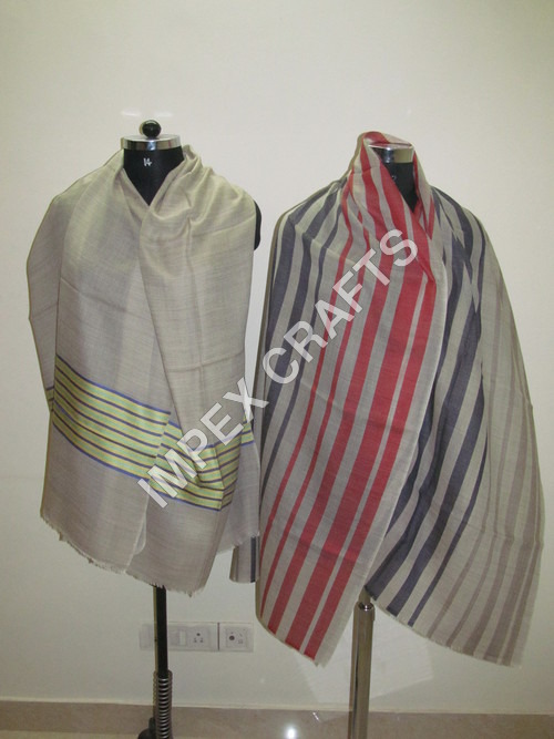 Pure Cashmere Pashmina Shawl - Soft, Luxe Material , Elegant White and Multi-Color Design for Daily Wear