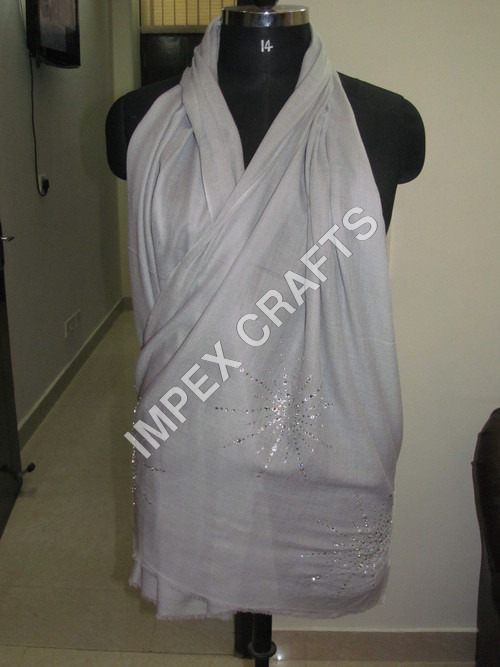 White Pure Pashmina Shawl