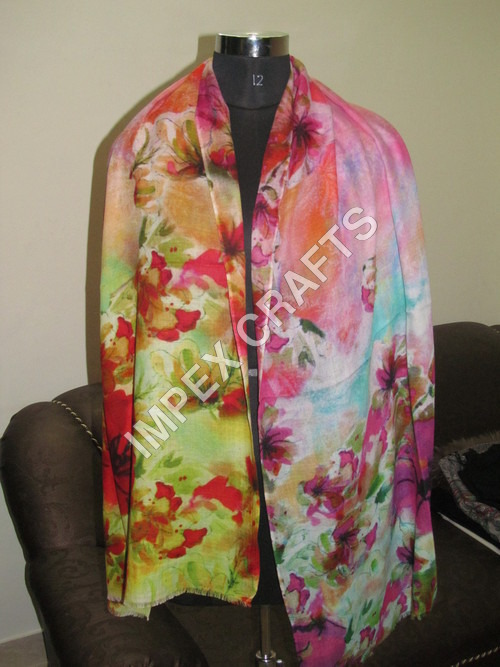 Multi Color Cashmere Digital Print