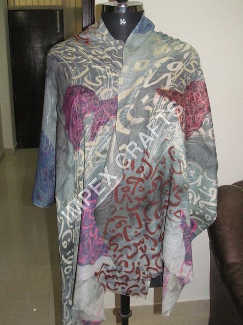 Multi Color Cashmere Digital Print