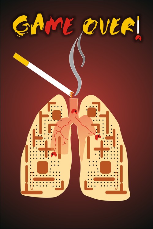 Cancer Safety - Paper A3 Red, Glossy | Cancer Awareness, Smoking Cessation, Health Message