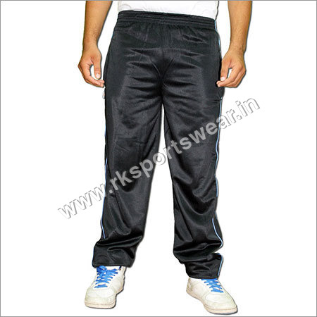 Black Cotton Track Pants
