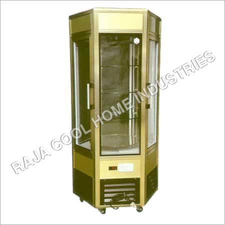 Hexagonal Two Door Rotating Showcase