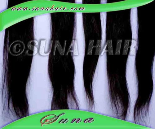 Lovely quality color natural weft silky straight hair extension