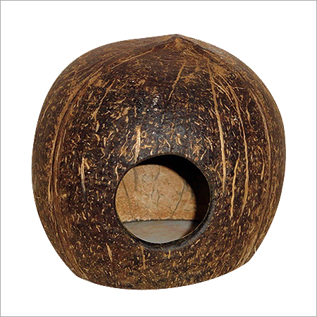 Coconut Shell Handicraft Products - Coconut Shell 100x80x70 mm, Brown | Natural Material, Unique Design, Durable, Eco-Friendly, Handcrafted Pet Shelter