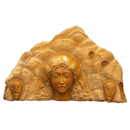 Carved Stone Arch - Lady and 2 Face