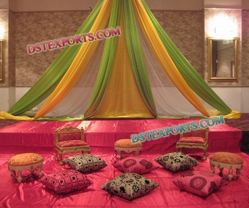 PUNJABI MEHANDI STAGE SET