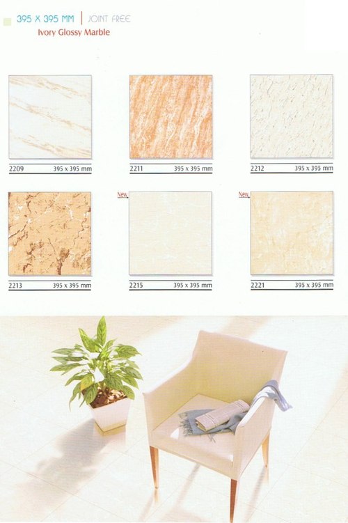 Ivory Glossy Marble - Ceramic, Various Sizes, Ivory | Crack Resistant, Attractive Look, Fine Finish, Easy to Fit