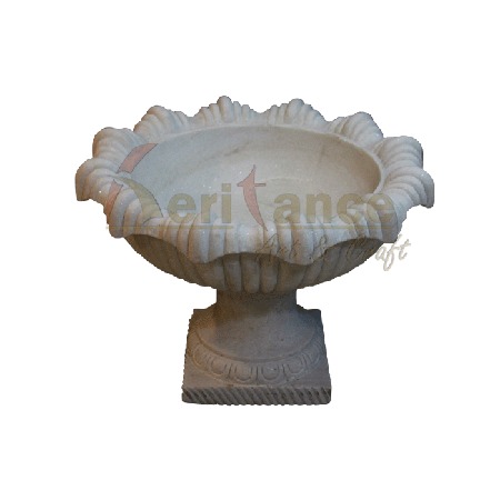 Marble Bowl with Stand as planter