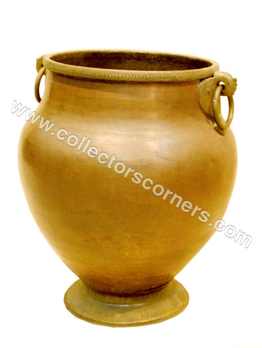 Glass Brass Pot