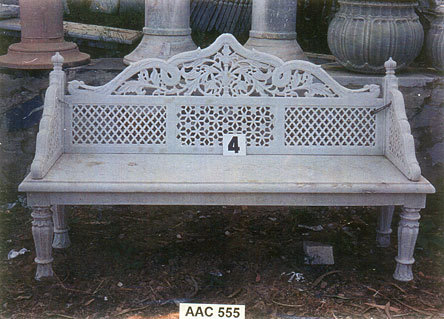 White Marble Bench