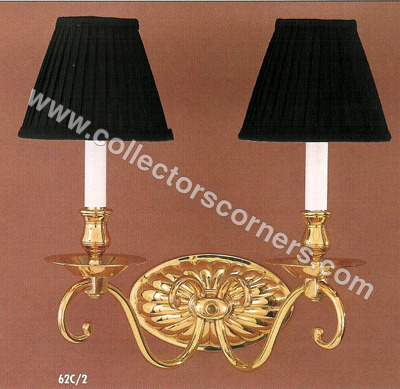 Golden And Black Brass Wall Lights