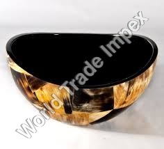 Horn Bowl with Natural Skin