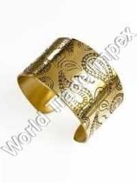 Horn Craft Cuff Bracelets - Brass, Intricate Designs, Highly Stylish, Unique Craftsmanship, Perfect For Casual And Traditional Attires