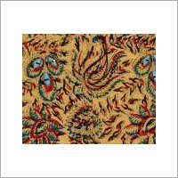 Polyester Embroidered Fabric - 150gsm 54" Beige, Smooth Finish Washable Strong Alluring Pattern