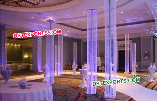 New Design Crystal Columns - Crystal, Variable Height and Base Diameter, LED Lighting | Elegant Design, Easy Assembly, Durable Material, Customizable Size, Stunning Effect