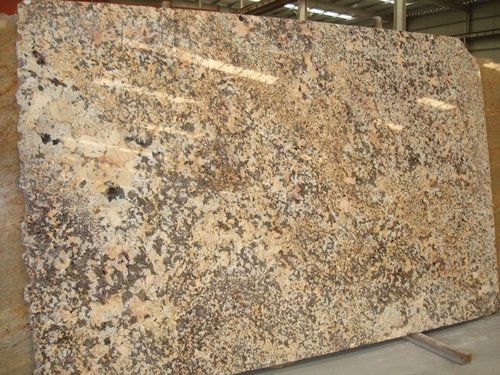 Crystal Yellow Granite - Polished Slabs, 10-15mm Thickness | Eye-Catching Design, Mesmerizing Finish, Scratch and Crack Resistant