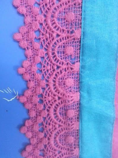 Lace GPO - Polyester 5-10cm Pink, OEKO-TEX | Schiffli Design, Intricate, Durable, Versatile, Elegant