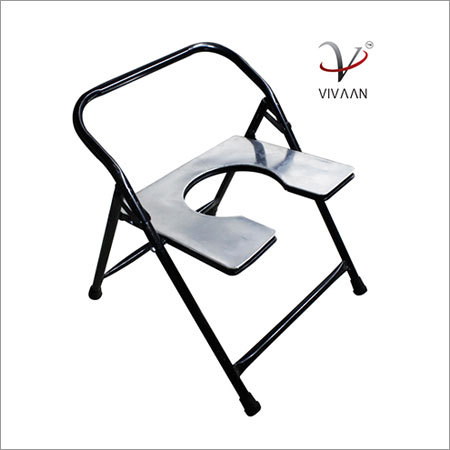 JUMBO BLACK COMMODE CHAIR