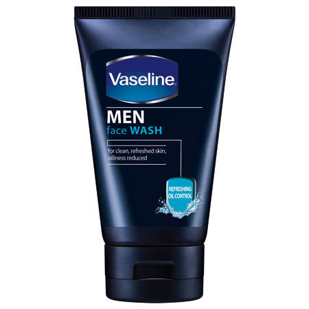 Vaseline Men Face Wash - Plastic Tube 15x5x5 cm Dark Blue, Deep Cleanses, Refreshes Skin, Removes Oil, Soothes Skin