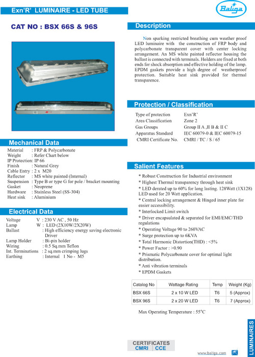 Exna Ra LUMINAIRE - LED TUBE