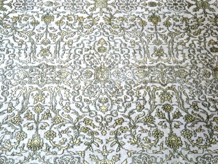 Persian Hand Knotted Carpet - Wool Silk, Custom Size, Beige | Hand-Knotted Luxury, Intricate Design, High Knot Density