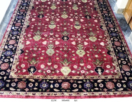 Persian Hand Knotted Carpet - Wool Silk, Customizable Size, Red | Luxury Feel, High Density Knots, Durable, Elegant Look