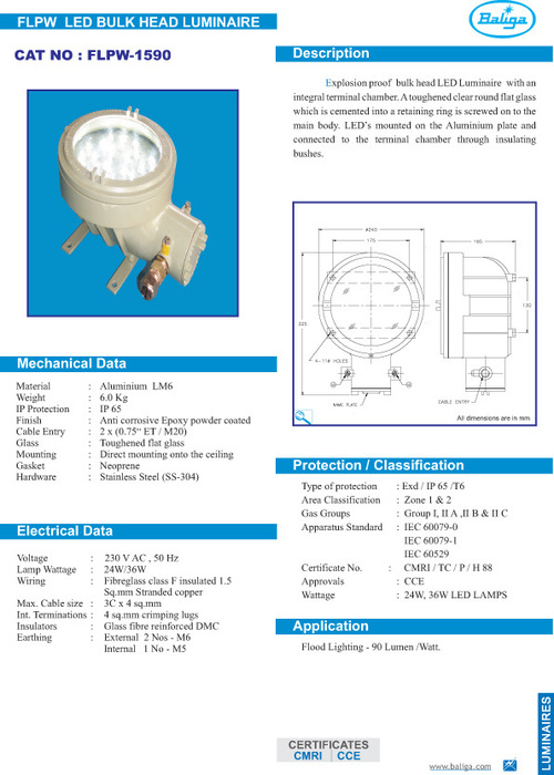 FLPW LED BULK HEAD LUMINAIRE