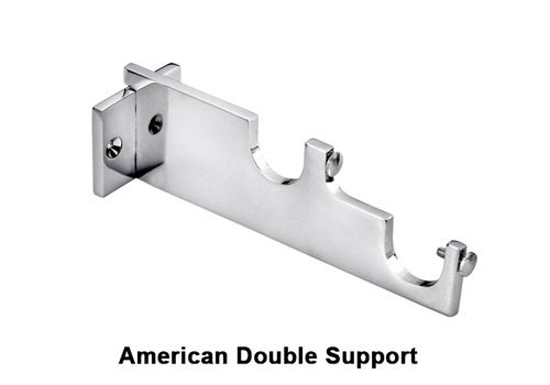 Double Curtain Rod Support Brackets
