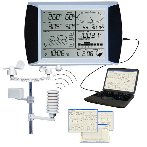 Silver And Black Weather Station